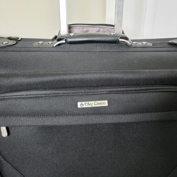 New Oleg Cassini Travel Rolling Garment Bag Black #9844 - Picture 4 of 9